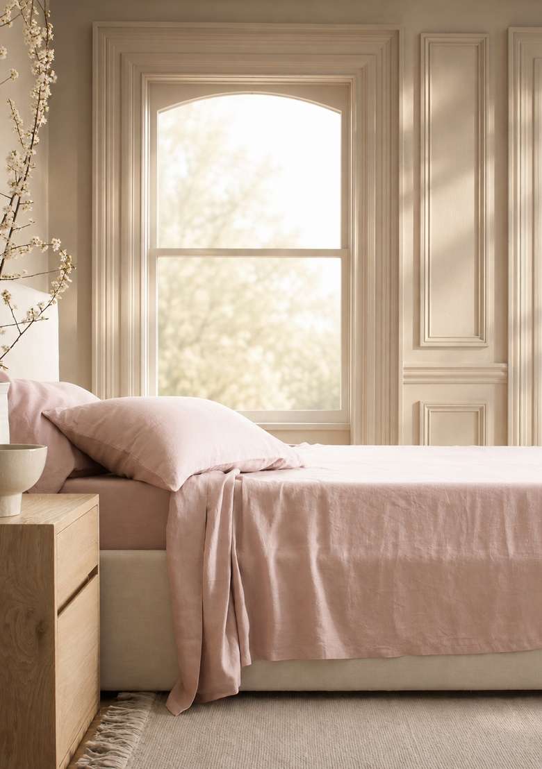 Dusty Mauve European Linen Pillowcase Set - Indya