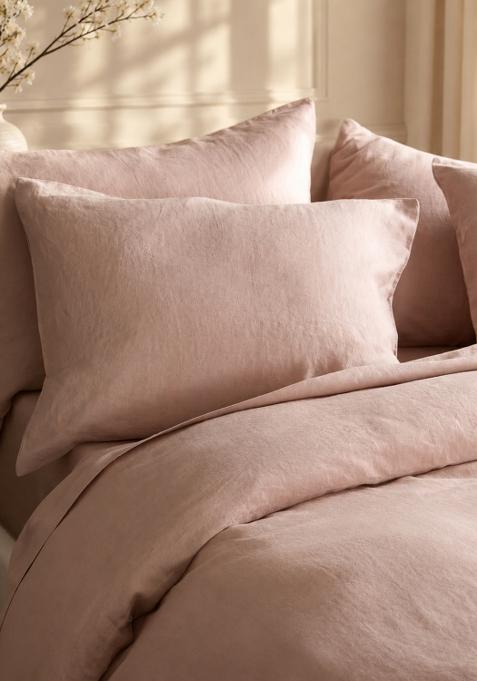 Dusty Mauve European Linen Pillowcase Set