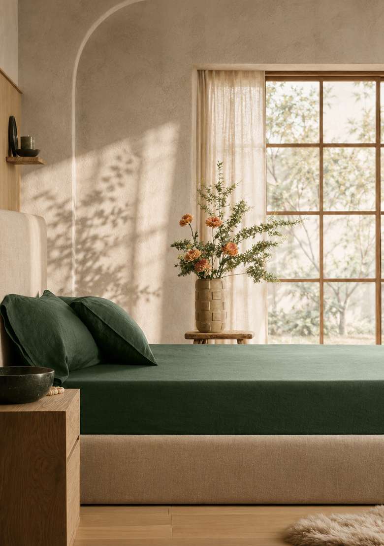 Pine European Linen Pillowcase Set - Indya