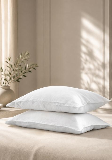 White European Linen Pillowcase Set