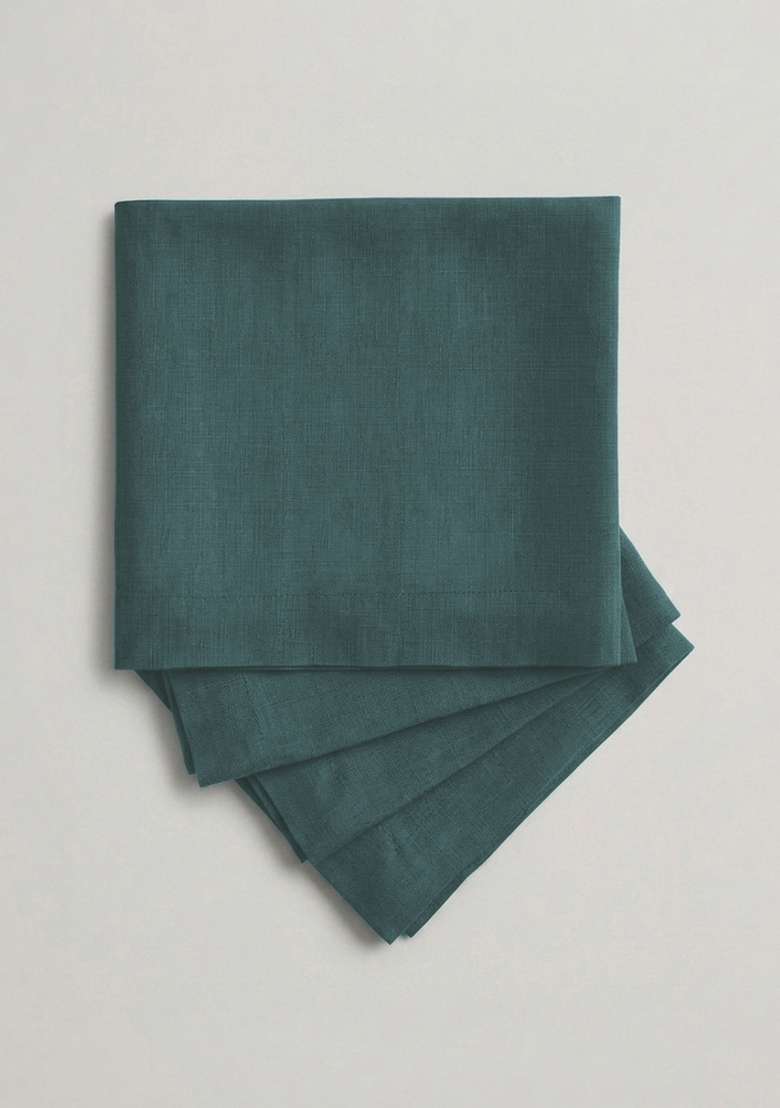 Aqua European Linen Napkin - Indya