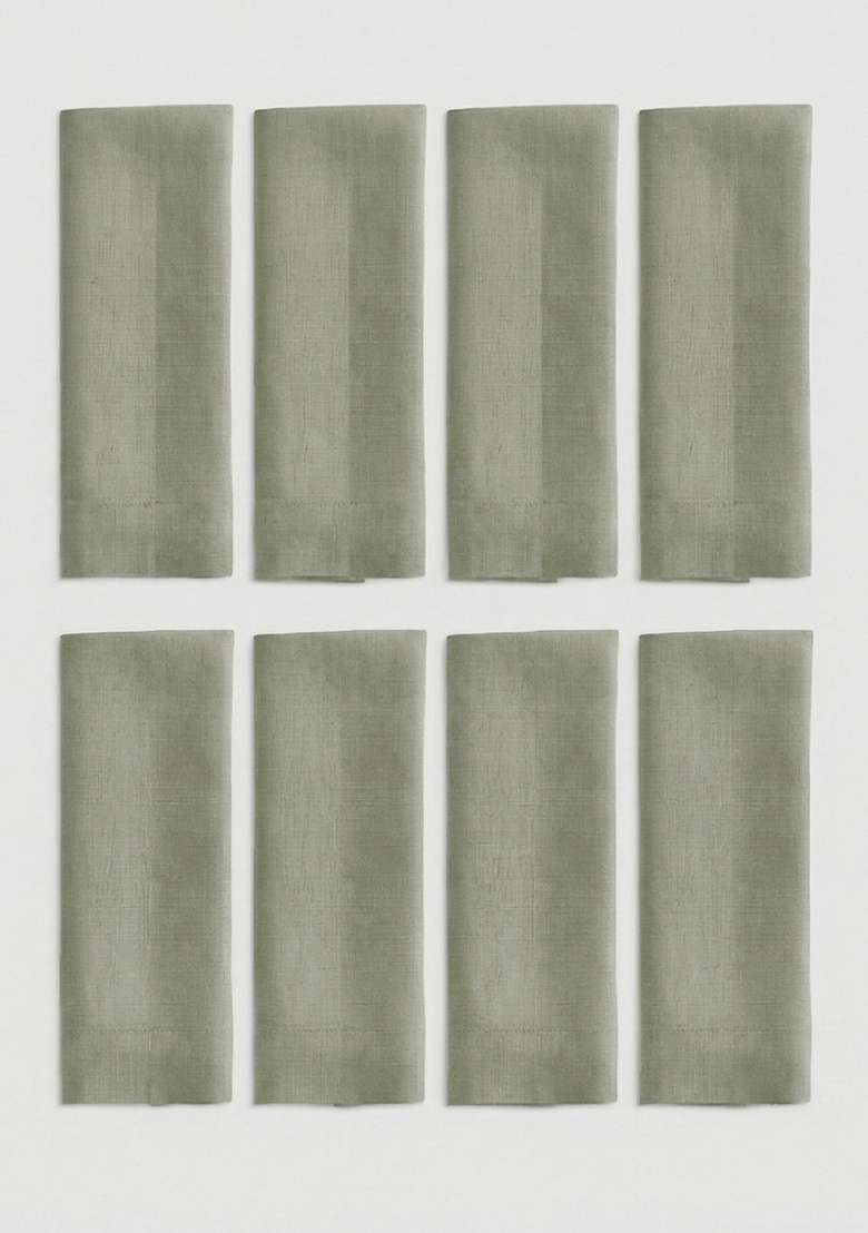 Olive European Linen Napkin - Indya