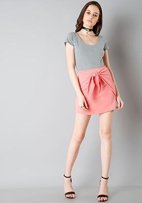 Knotty Mini Skirt - Pink