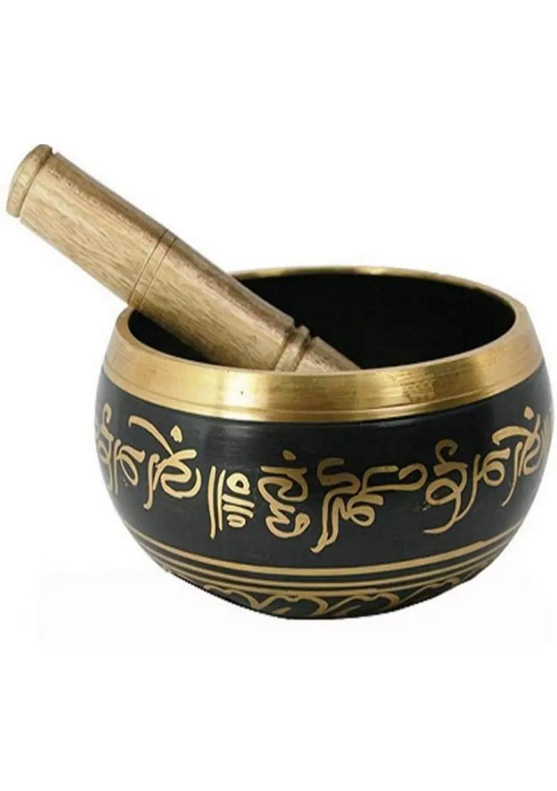 Tibetan Antique Mantra Meditation Singing Bowl With Wooden Stick - Indya