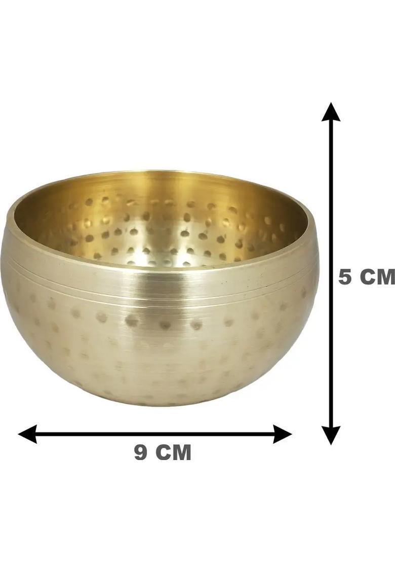 Brass Hammered Design Tibetan Singing Bowl 3.5 Inch - Indya