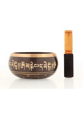 Tibetan Antique Mantra Singing Bowl 1.5 Kg Black Meditation & Healing