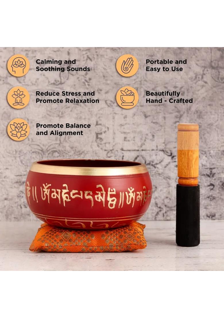 Tibetan Antique Mantra Meditation Singing Bowl Musical Instrument - Indya