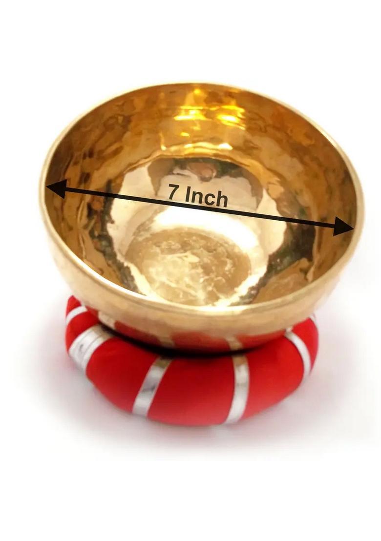 Handmade Brass Singing Bowl 7 Inch Healing Grade Meditation Bowl - Indya