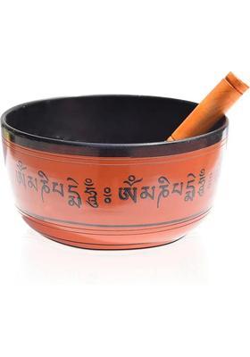 Tibetan Buddhist Prayer Instrument 7.5 Inch Brown With Striker Stick