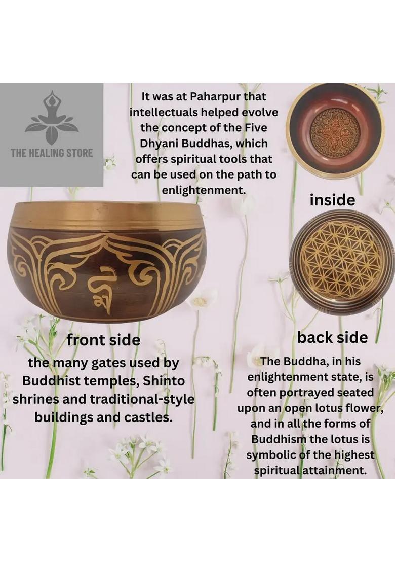 Tibetan Singing Bowl 4 Inch Musical Instrument For Healing & Adults - Indya