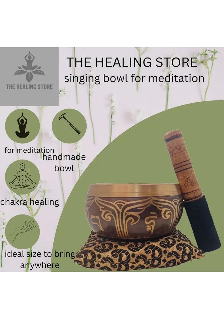 Tibetan Singing Bowl 4 Inch Musical Instrument For Healing & Adults - Indya