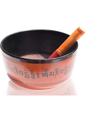 Tibetan Buddhist Prayer Instrument 8.5 Inch Brown With Striker Stick