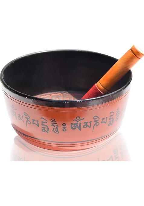 Tibetan Buddhist Prayer Instrument 8.5 Inch Brown With Striker Stick