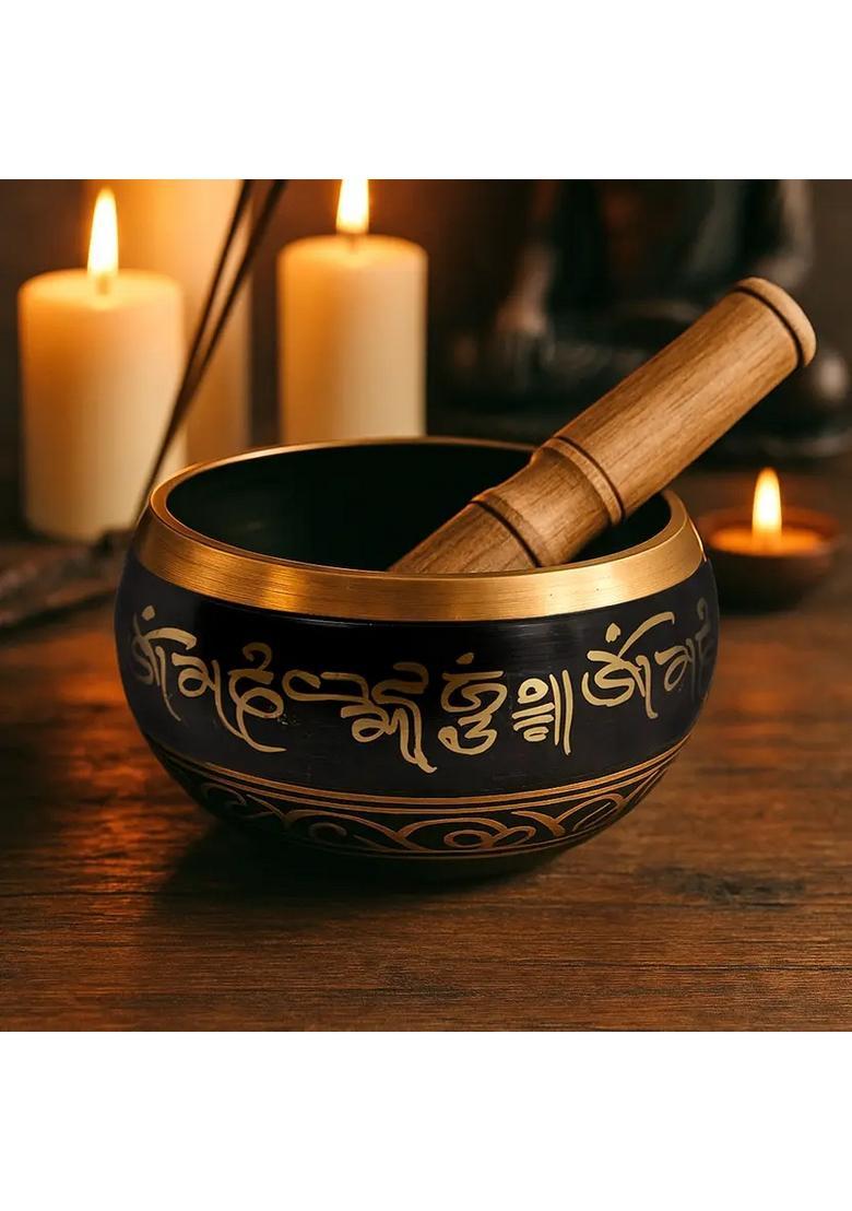 Buddhist Singing Bowl For Meditation With Wooden Stick 10Cm 4 Inch - Indya