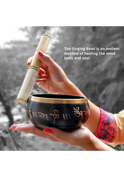 Buddhist Singing Bowl For Meditation With Wooden Stick 10Cm 4 Inch