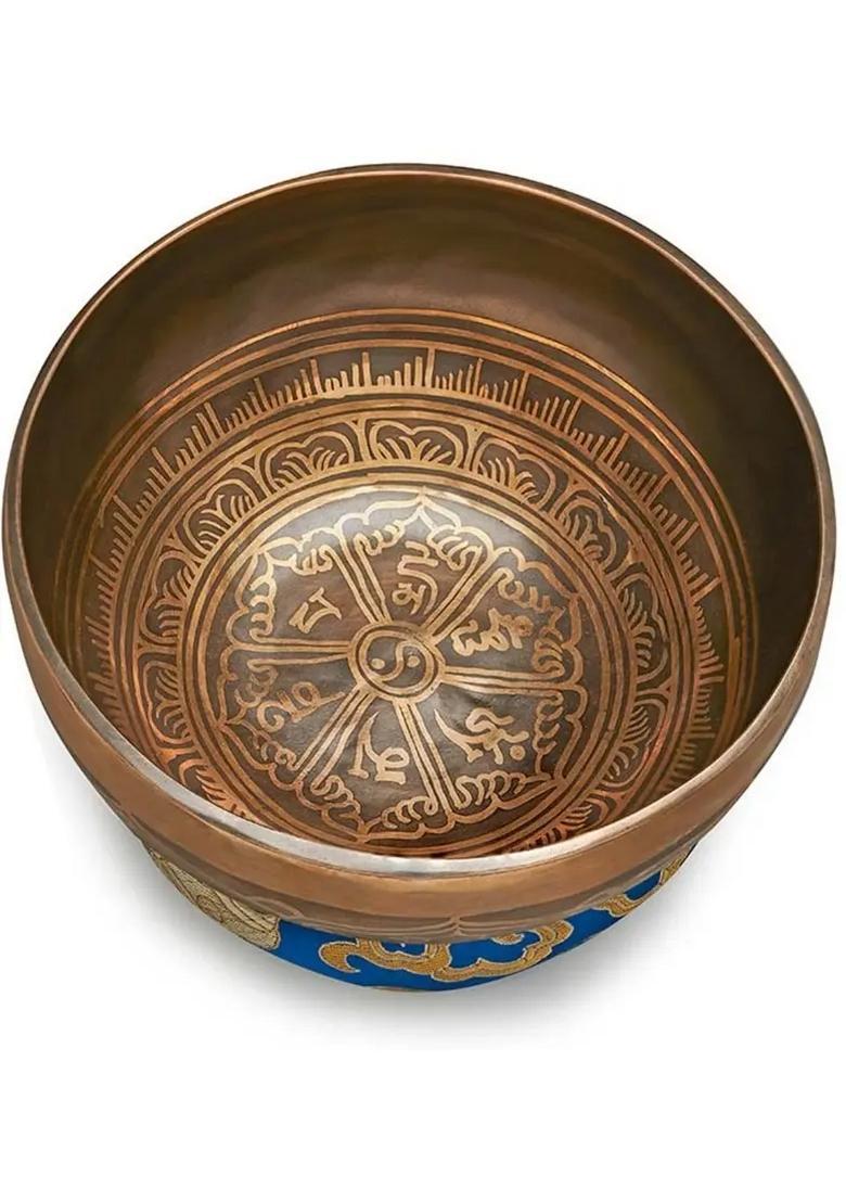 Handmade Mantra Tibetan Singing Bowl 6 Inch For Sound Therapy - Indya