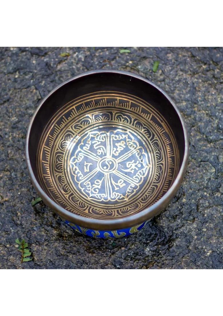 Handmade Mantra Tibetan Singing Bowl 6 Inch For Sound Therapy - Indya