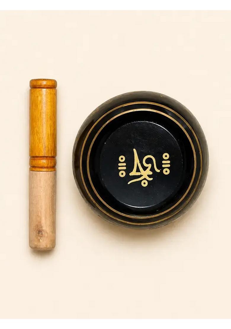 Tibetan Black Singing Bowl For Meditation & Sound Healing - Indya