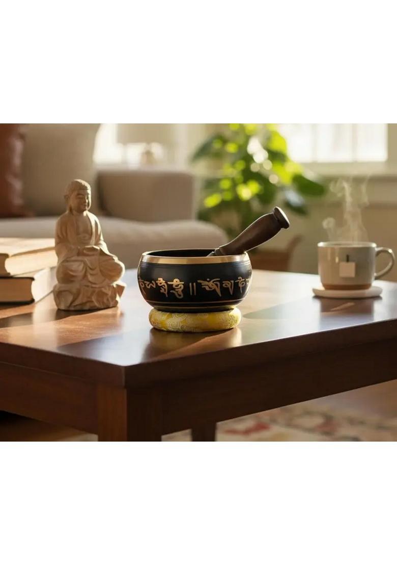 Tibetan Buddhist Prayer Singing Bowl With Wooden Stick Meditation - Indya