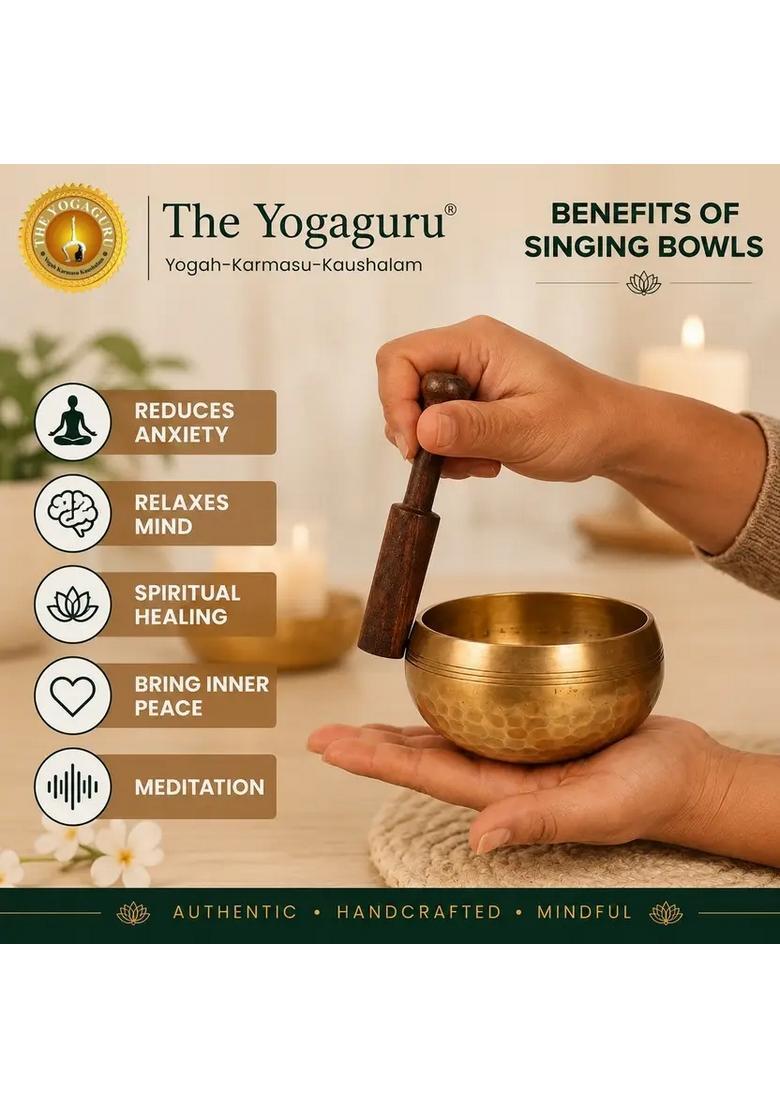 Tibetan Singing Bowl 3.5 Inch For Yoga & Meditation - Indya