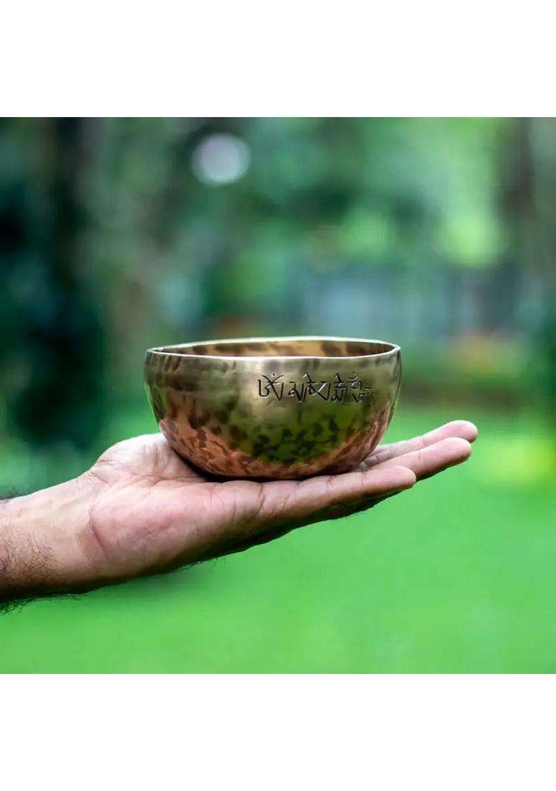 Full Moon Tibetan Singing Bowl 5 Inch For Sound Therapy - Indya