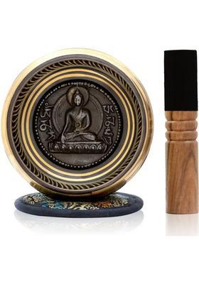 Tibetan Om Bell Metal Meditation Singing Bowl Musical Instrument