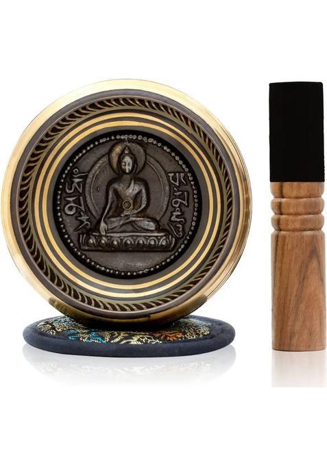 Tibetan Om Bell Metal Meditation Singing Bowl Musical Instrument