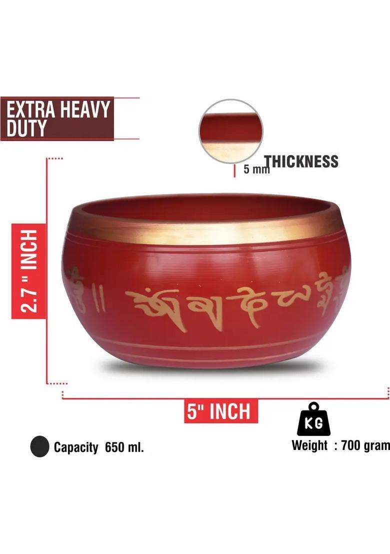 Brass Tibetan Meditation Singing Bowl With Striker For Sound Healing - Indya