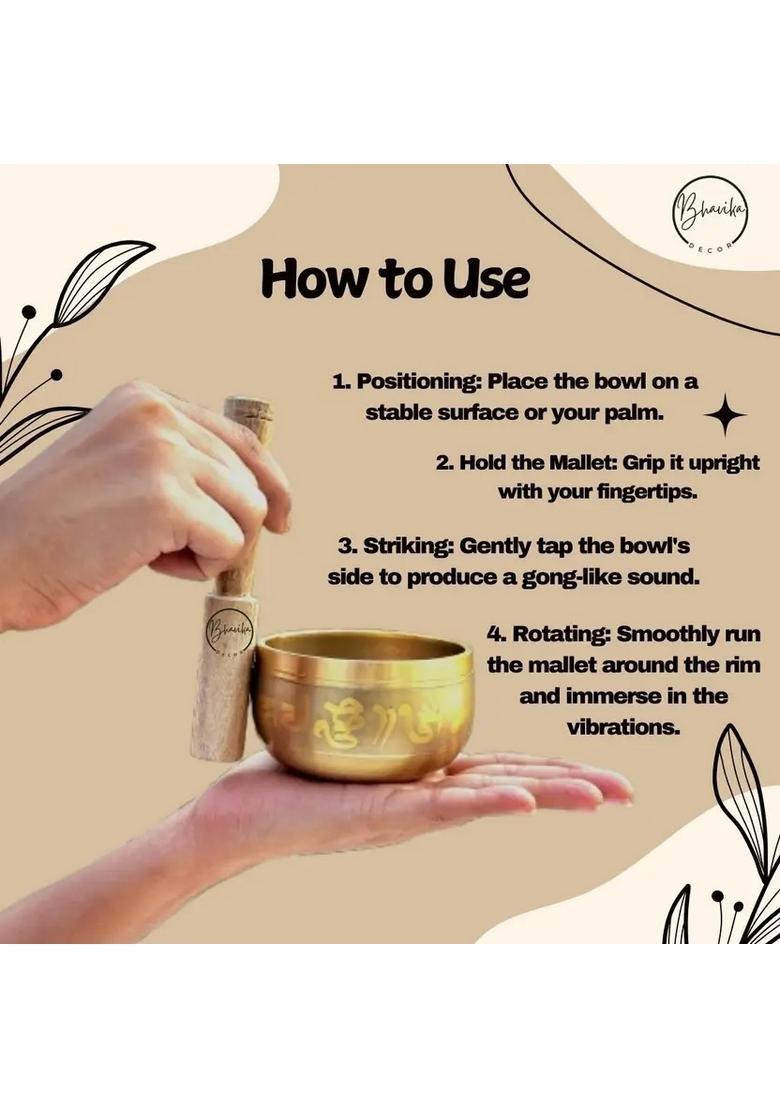 Buddhist Tibetan Prayer Singing Bowl With Wooden Stick 250G - Indya