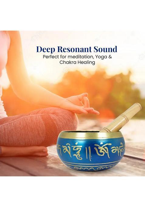 Tibetan Buddhist Prayer Singing Bowl With Wooden Stick 5 Inch 12.7Cm