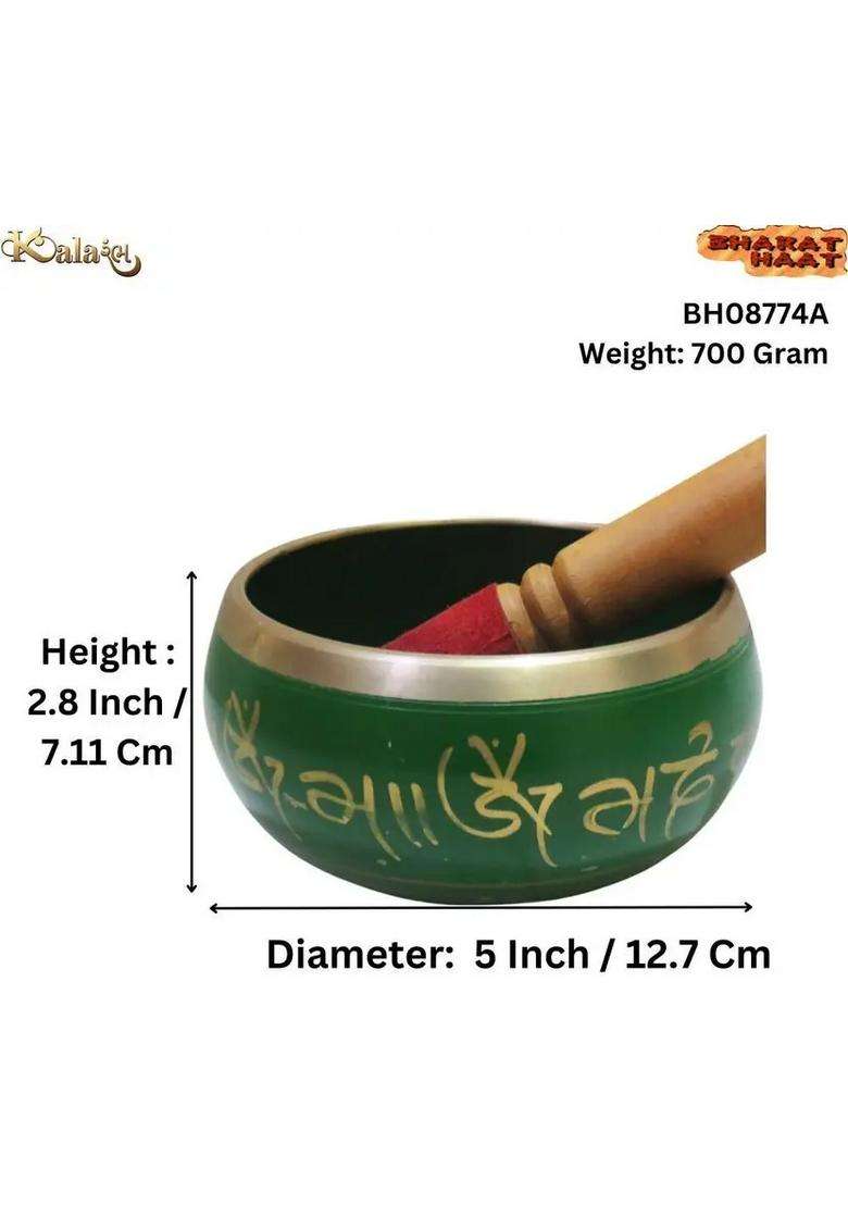 Brass Tibetan Sound Therapy Singing Bowl For Meditation & Healing - Indya