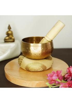 Handmade Brass Tibetan Meditation Singing Bowl With Wooden Striker