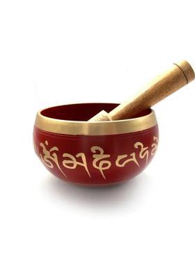 Tibetan Singing Bowl 3.5 Inch Red Meditation Bowl