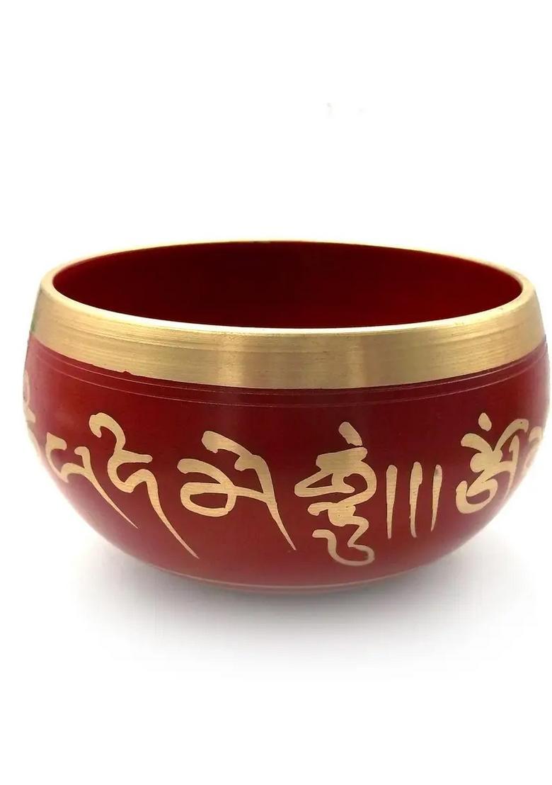 Tibetan Singing Bowl 3.5 Inch Red Meditation Bowl - Indya