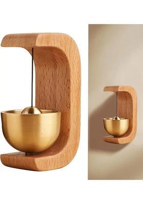 Wooden & Brass Door Bell Chime For Home Decor