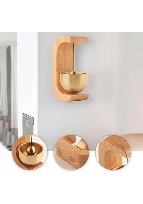 Wooden & Brass Door Bell Chime For Home Decor