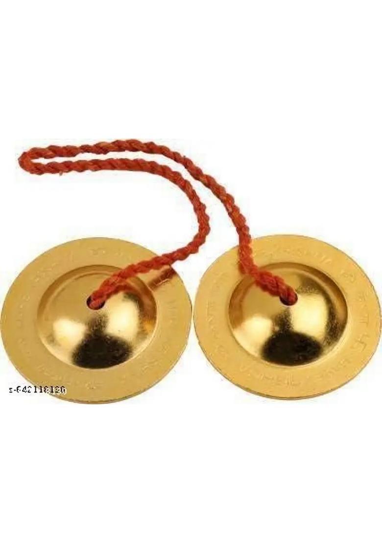 Brass Manjeera Kartal Instrument For Devotional Singing & Aarti - Indya