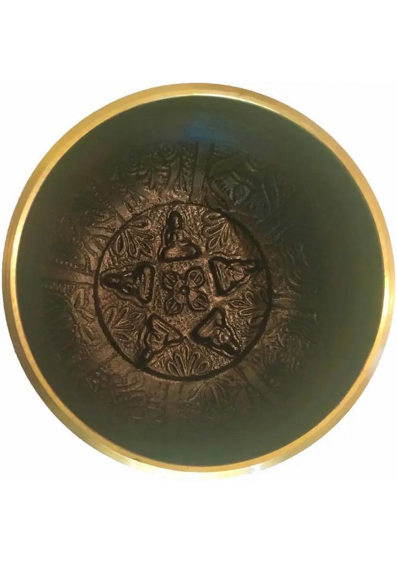 Brass Tibetan Singing Bowl For Meditation & Sound Therapy - Indya