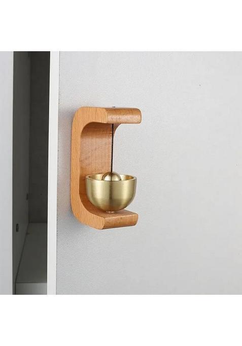 Wooden Door Bell Chime With Brass Bell For Home Decor