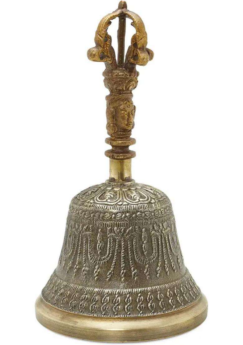 Sacred Tibetan Buddhist Bell 15Cm For Meditation & Prayer - Indya