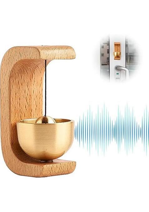 Wooden Door Bell Chime With Brass Bell For Home Decor