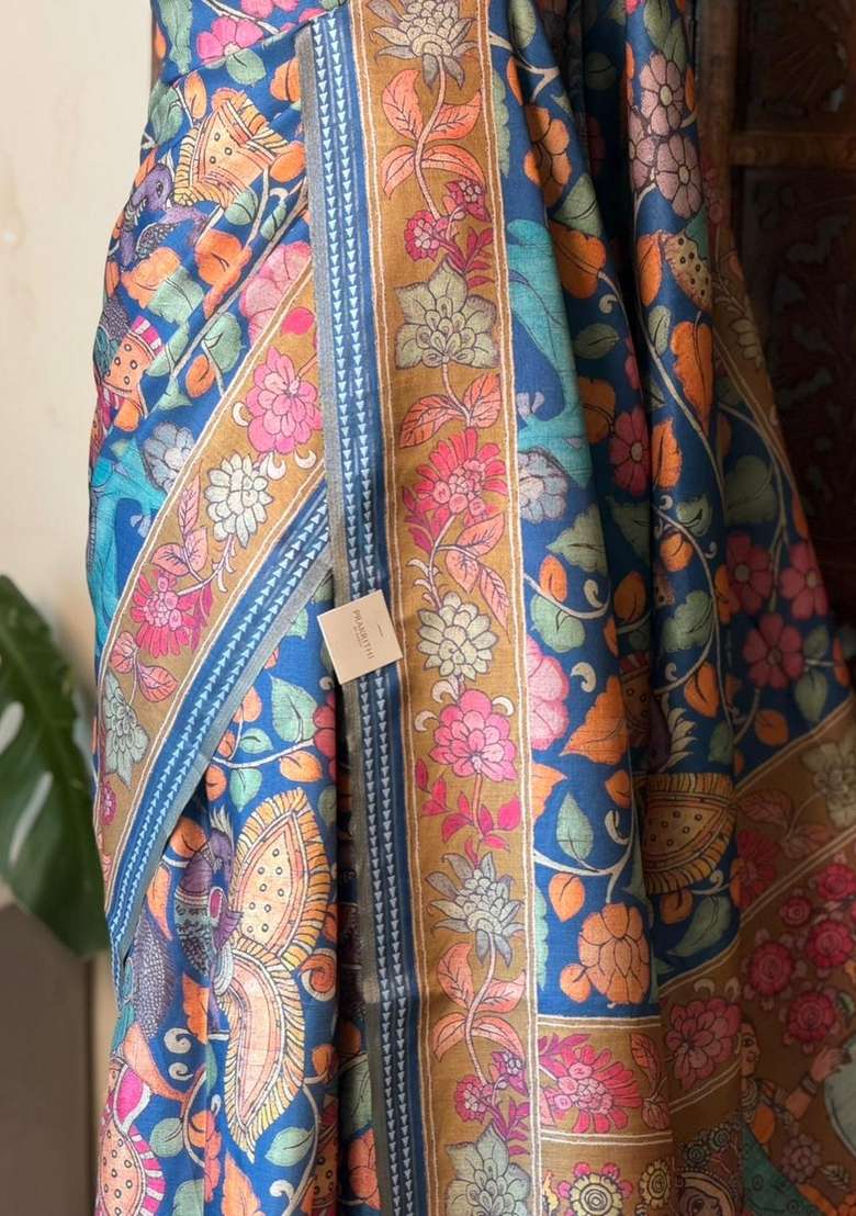 Blue Soft Silk Saree With Traditional Woven Design For Women - Indya