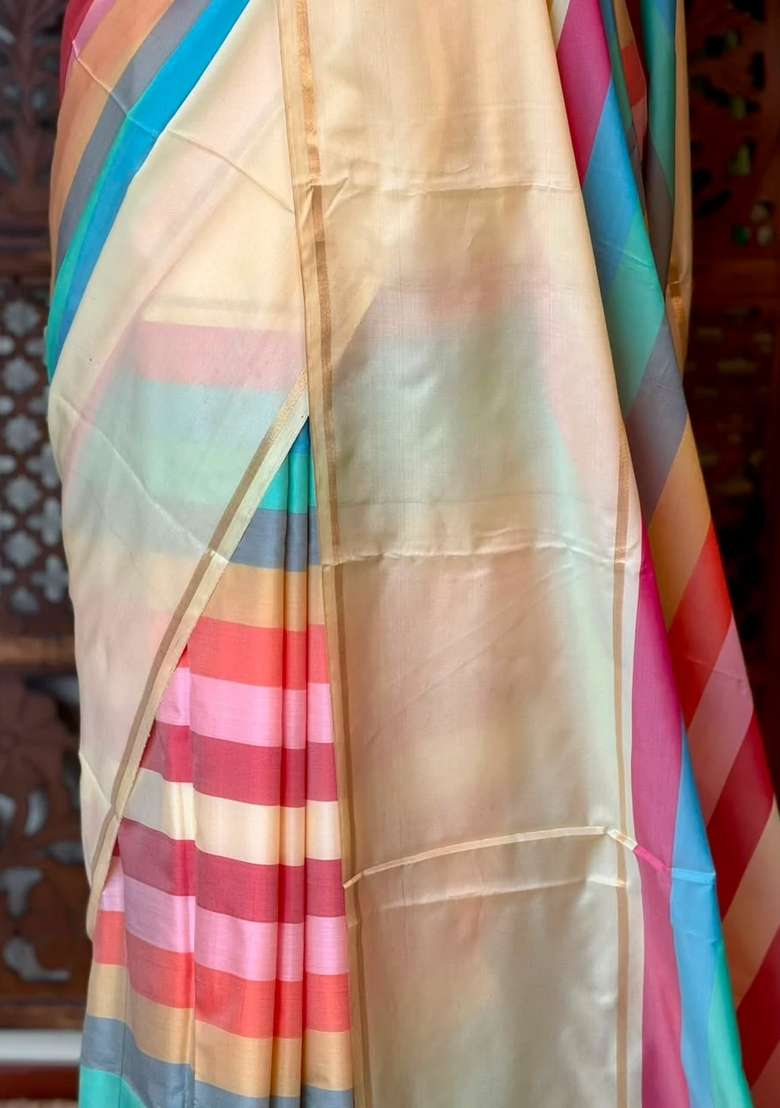 Sandal Soft Banarasi Silk Saree With Traditional Woven Design For Women - Indya