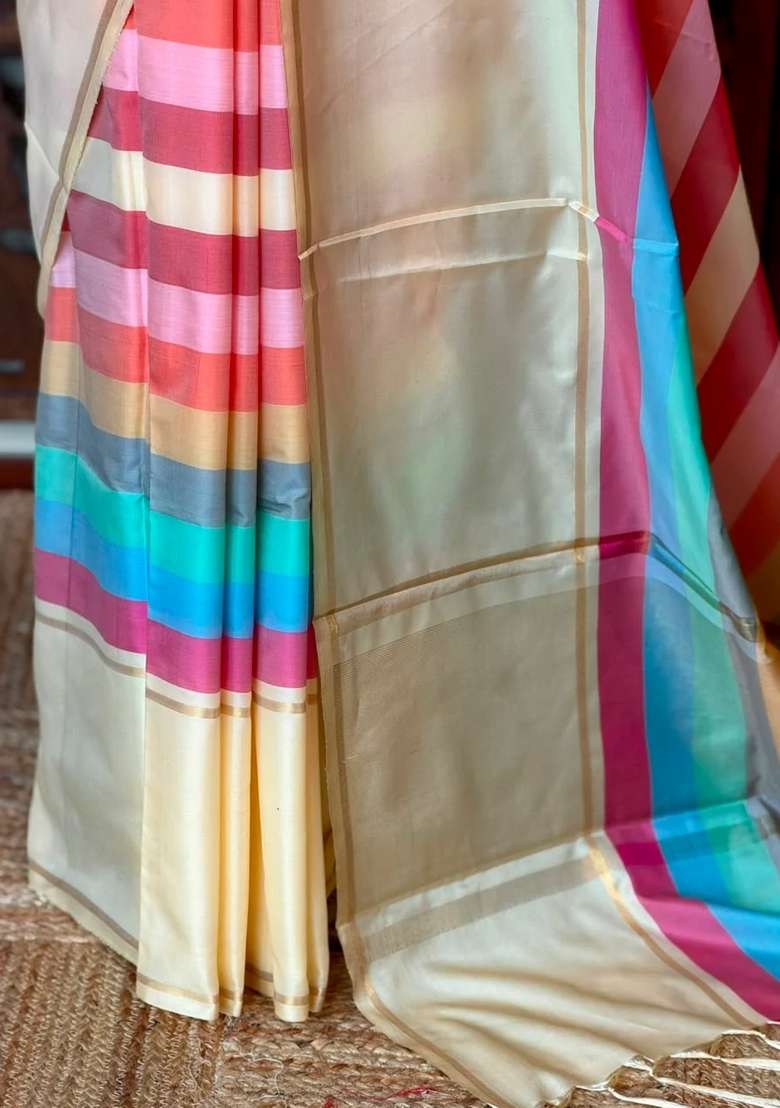 Sandal Soft Banarasi Silk Saree With Traditional Woven Design For Women - Indya