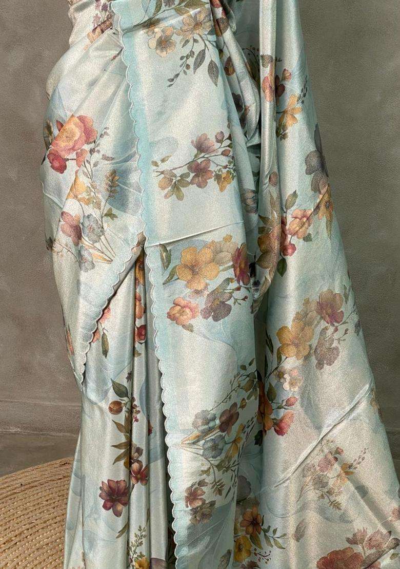 Pastal Blue Pure Soft Tissue Silk Saree Pbrrup With Traditional Woven Design For Women - Indya