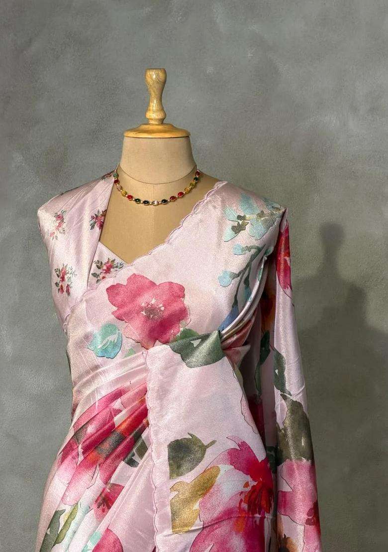 Pastal Pink Pure Soft Tissue Silk Saree Pbrrupa With Traditional Woven Design For Women - Indya