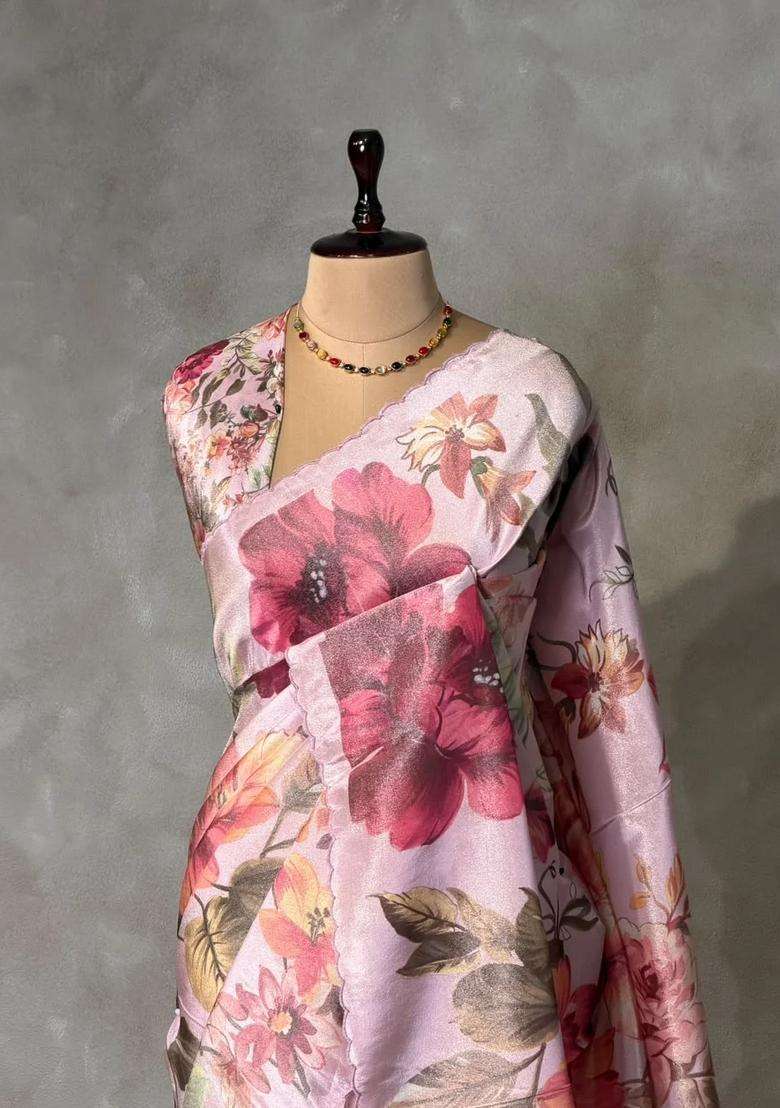 Pastal Pink Pure Soft Tissue Silk Saree Pbrrupb With Traditional Woven Design For Women - Indya
