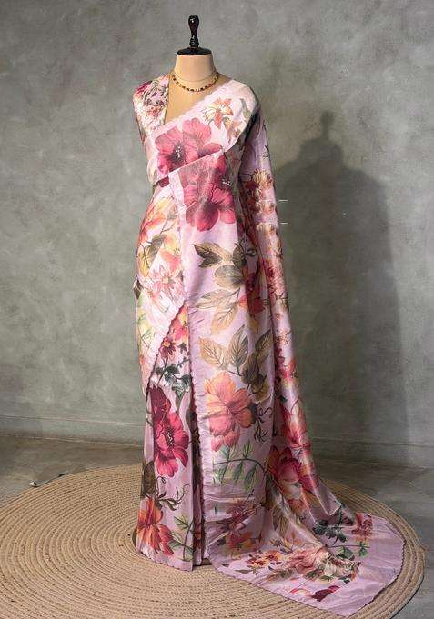 Pastal Pink Pure Soft Tissue Silk Saree Pbrrupb With Traditional Woven Design For Women