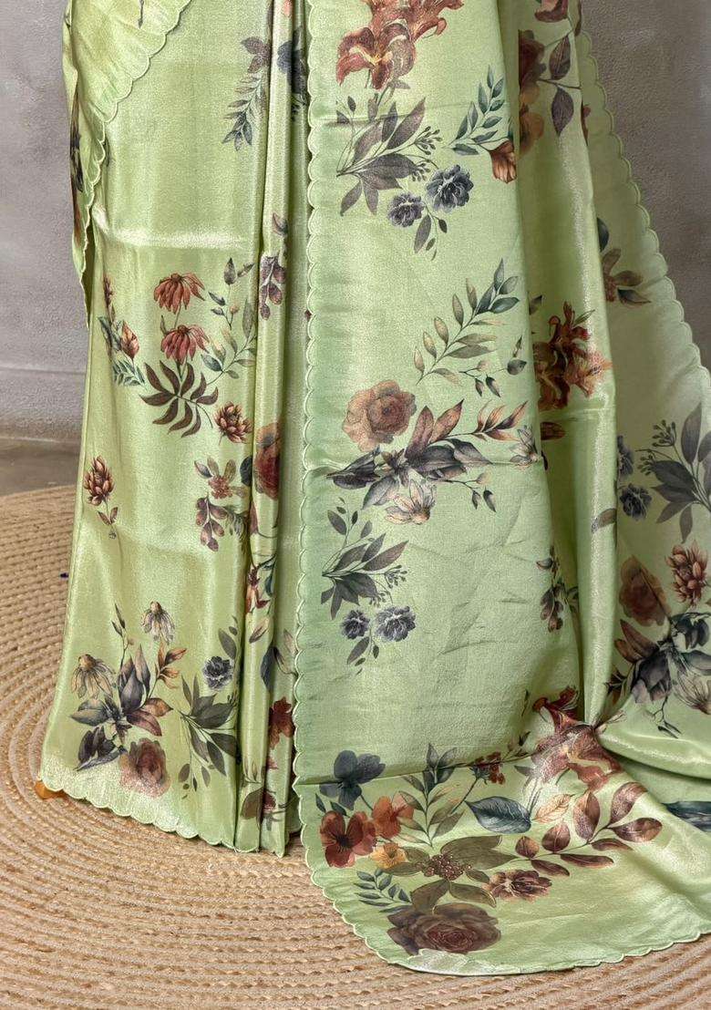 Pastal Green Pure Soft Tissue Silk Saree Pbrrupf With Traditional Woven Design For Women - Indya