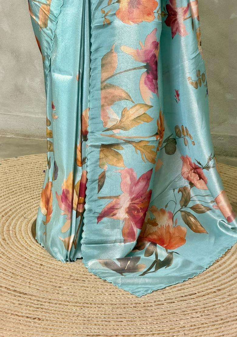 Pastal Blue Pure Soft Tissue Silk Saree Pbrrupg With Traditional Woven Design For Women - Indya